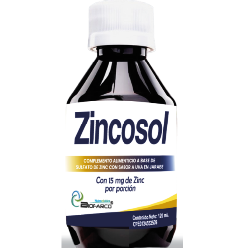 ZINCOSOL SULFATO DE ZINC 15MG SUSP 120ML 